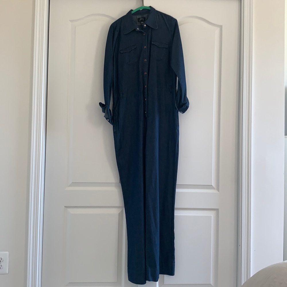 Blue Jean Jumpsuit, Size 13, Sleeves